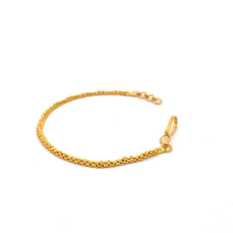 Elegant 22K Yellow gold Bracelet - 6 inch