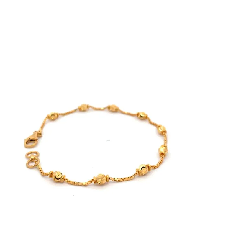 22K Yellow gold Bracelet, length -7.1 inch