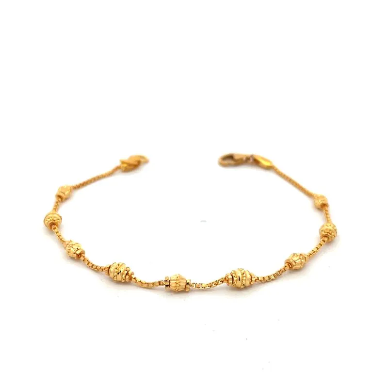 22K Yellow gold Bracelet, length -7.1 inch