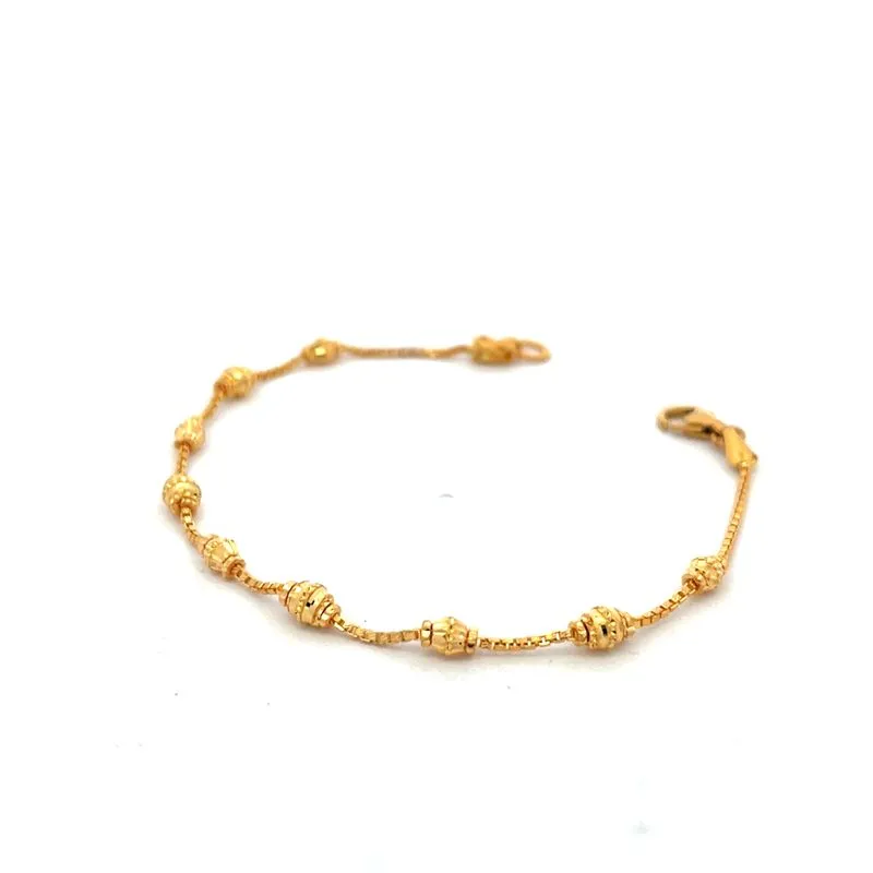 22K Yellow gold Bracelet, length -7.1 inch