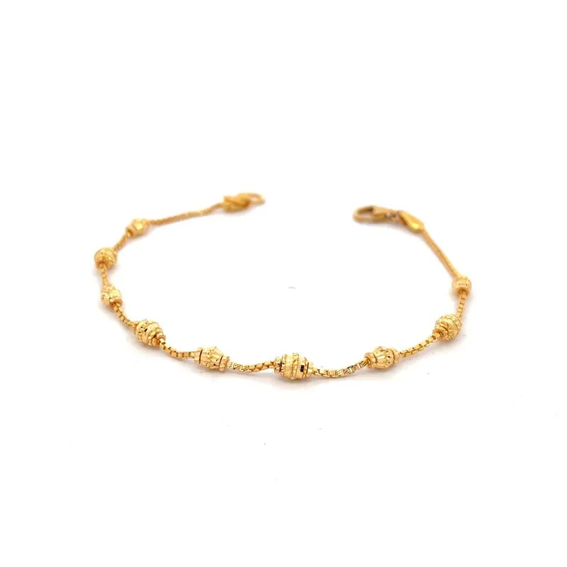 22K Yellow gold Bracelet, length -7.1 inch