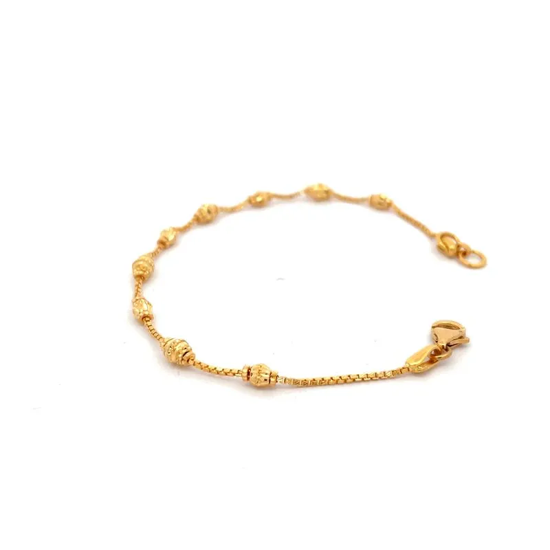 22K Yellow gold Bracelet, length -7.1 inch