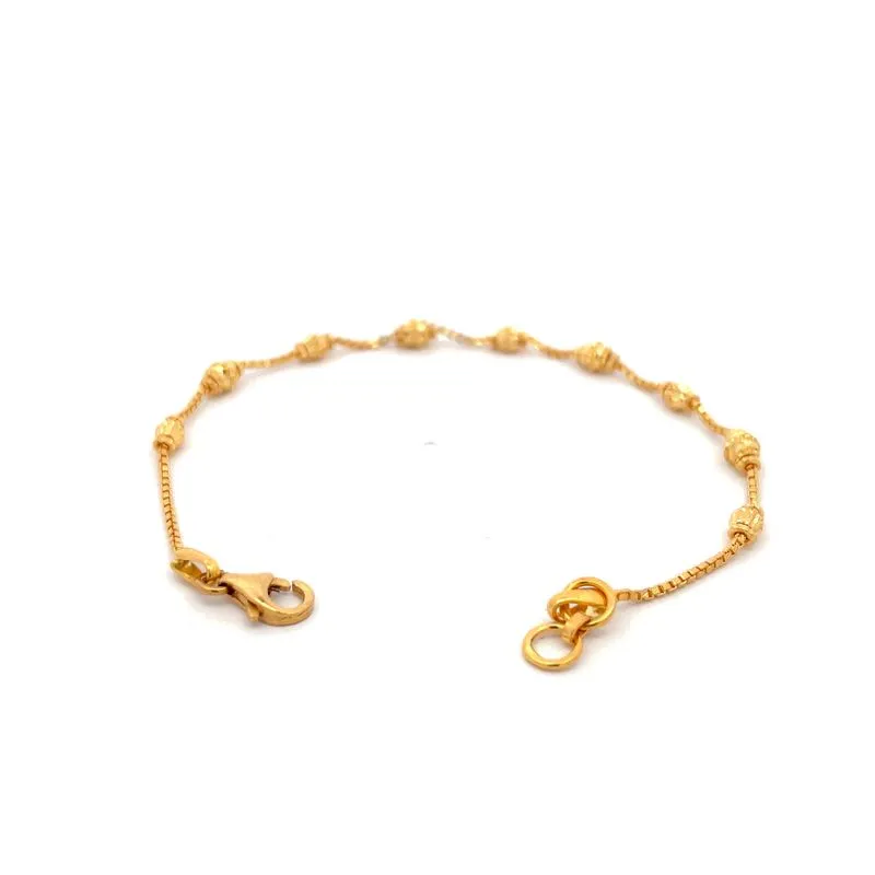 22K Yellow gold Bracelet, length -7.1 inch