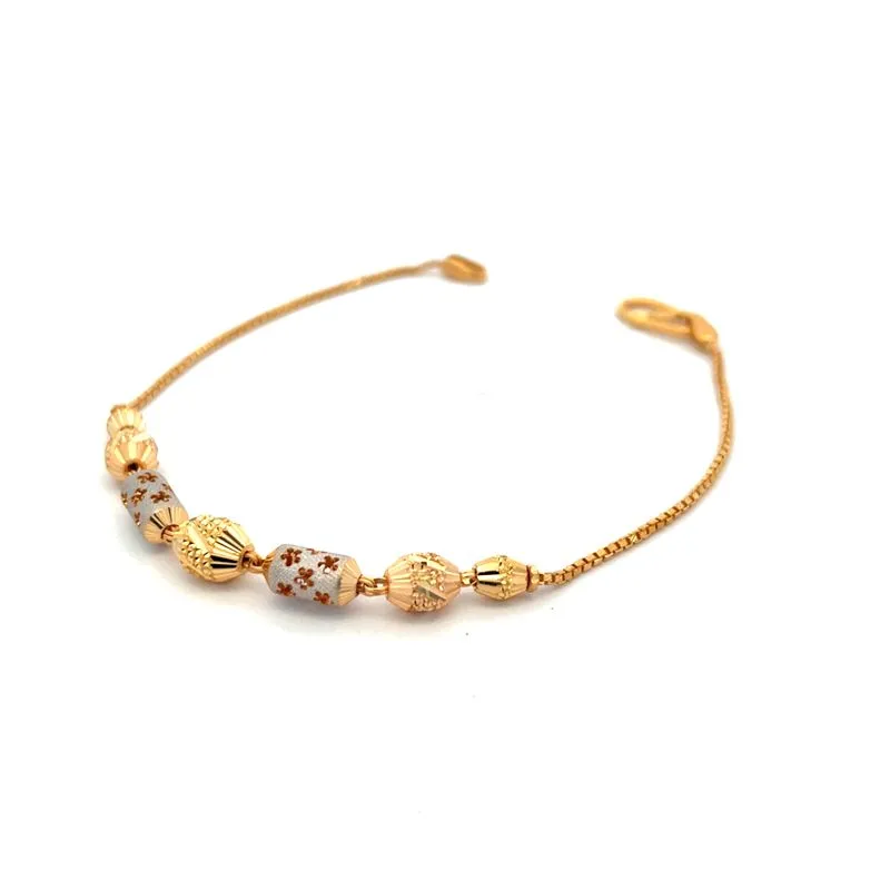 Elegant Gold beaded Bracelet - 7.3 inch