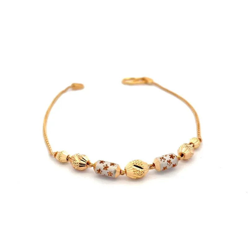 Elegant Gold beaded Bracelet - 7.3 inch