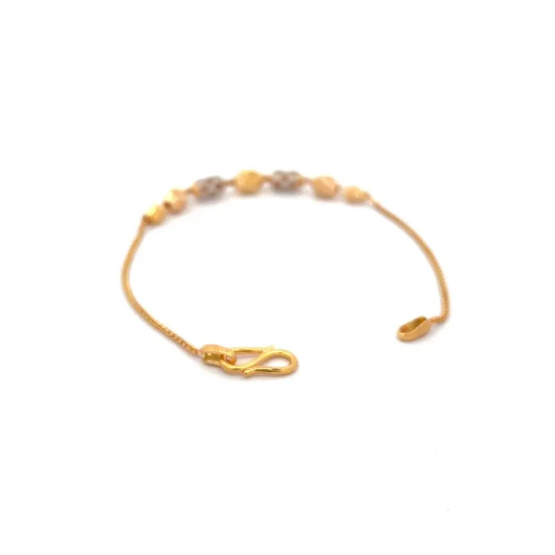 Elegant Gold beaded Bracelet - 7.3 inch