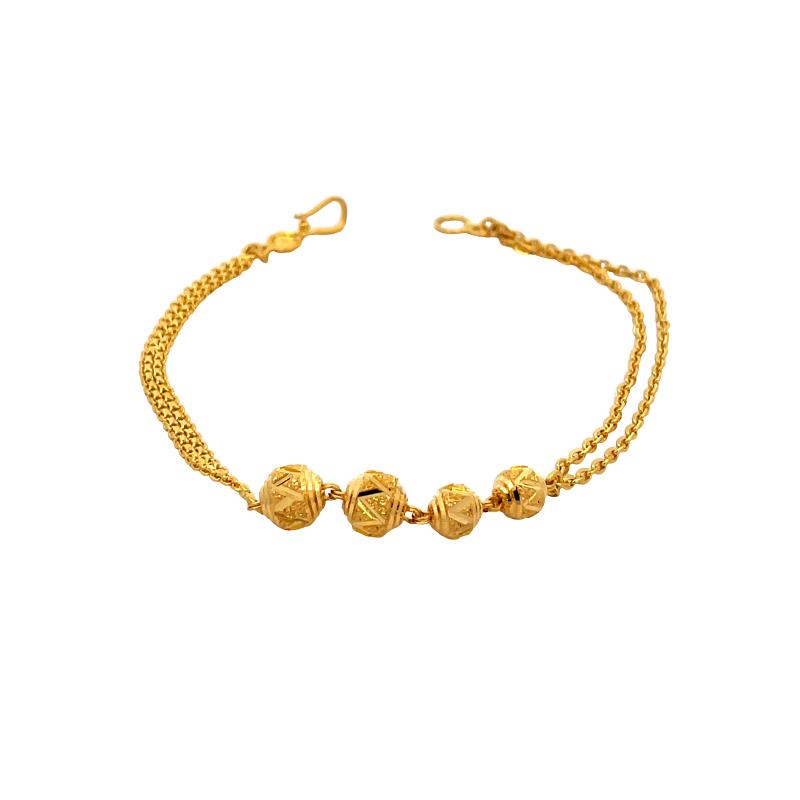 Set Of 4 Gold Dyed Bracelets With Delicate Flower Patterns – BANGLES BY  LESHYA