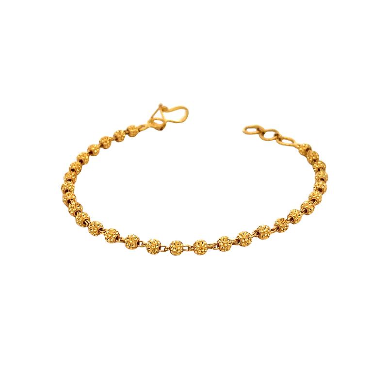 Buy 1 Gram Gold Daily Use Hand Chain Crystal and Gold Beads Bracelet Design  Buy Online