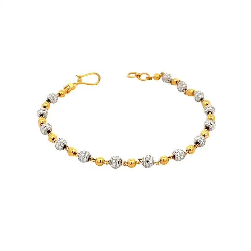 22K Two Tone Gold Bracelet