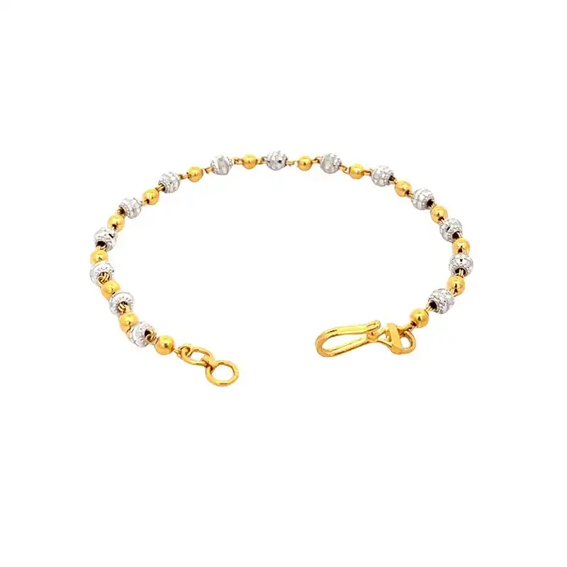 22K Two Tone Gold Bracelet