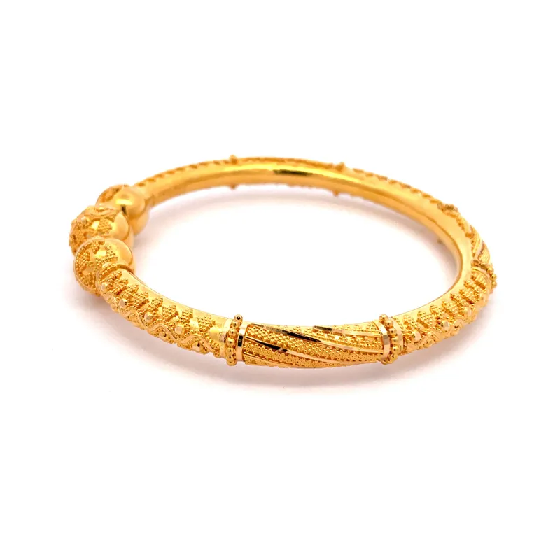 22K Gold Bangle Set of 2 - Size 2.4