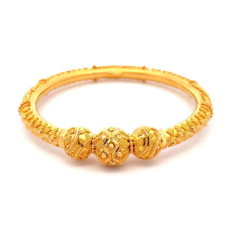 22K Gold Bangle Set of 2 - Size 2.4