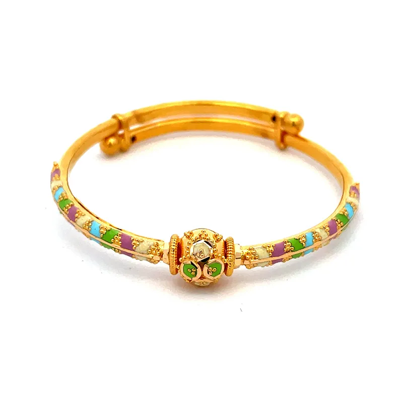 Baby bangles in 22K Gold and Enamel