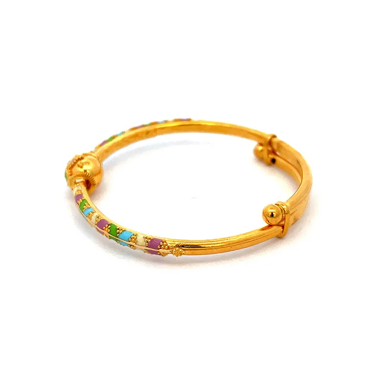 Baby bangles in 22K Gold and Enamel