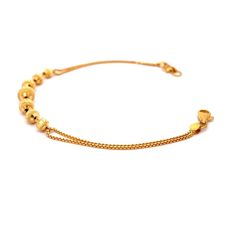 22K Gold Bracelet with double chain links