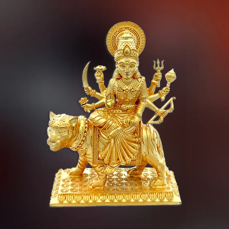 22K Gold Statue of Devi Maa |Sherawali MATA Rani | Spiritual Puja Vastu