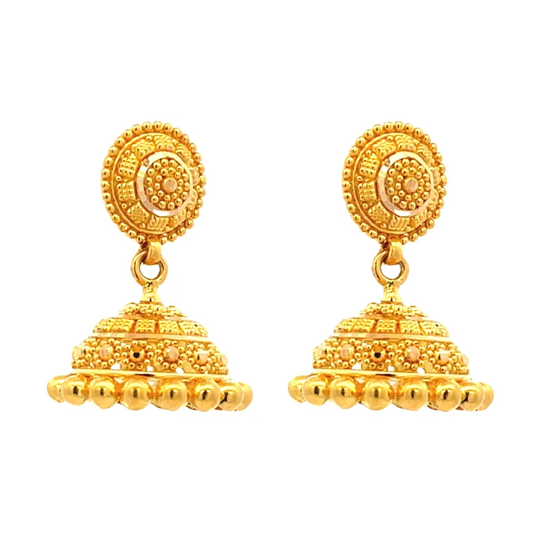 22K Gold Jhumka Earrings