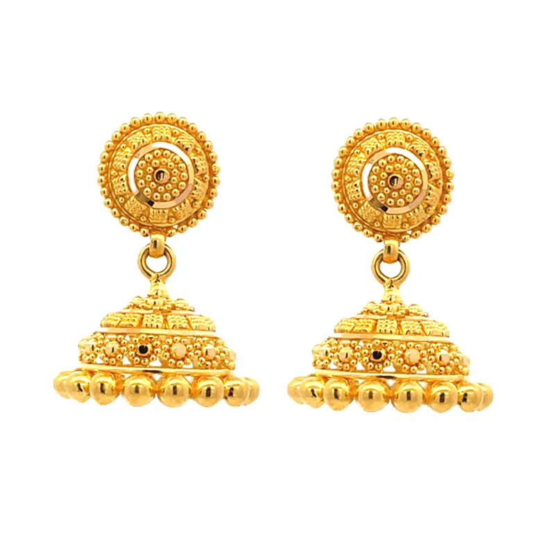 22K Gold Jhumka Earrings