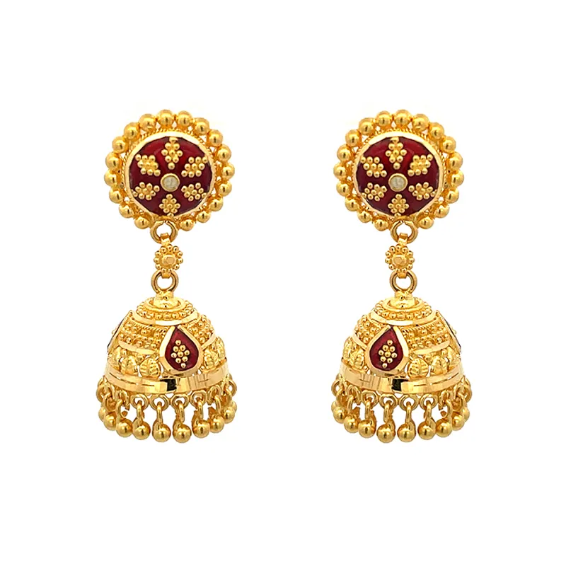 Traditional 22K Gold Jhumka Earrings