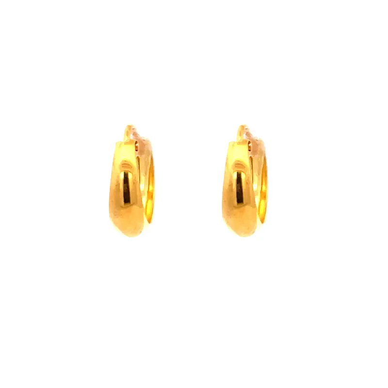 22K Yellow Gold Huggies