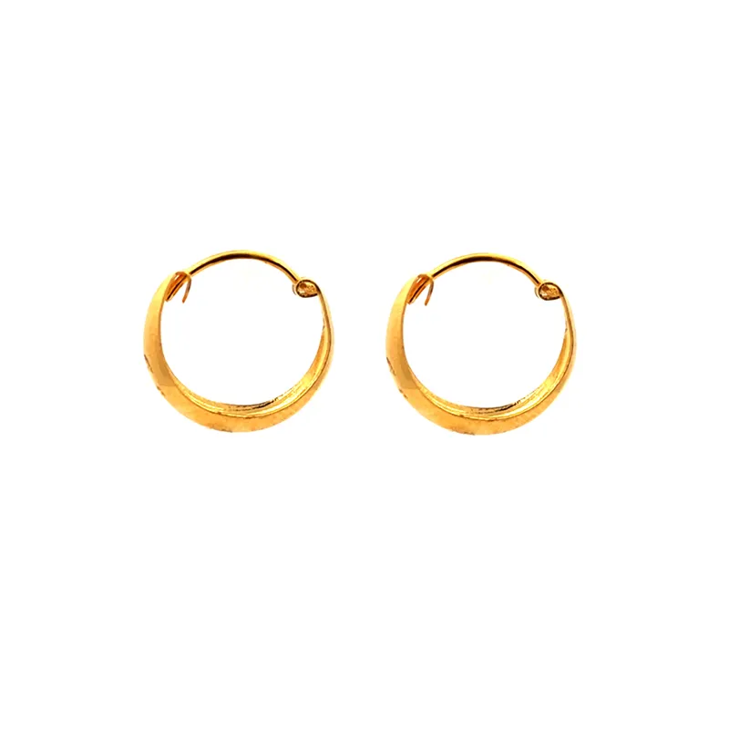 22K Yellow Gold Huggies