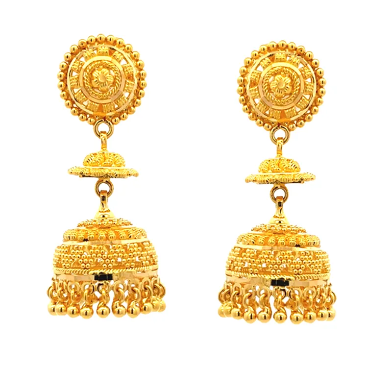 22K Gold Jhumka Earrings