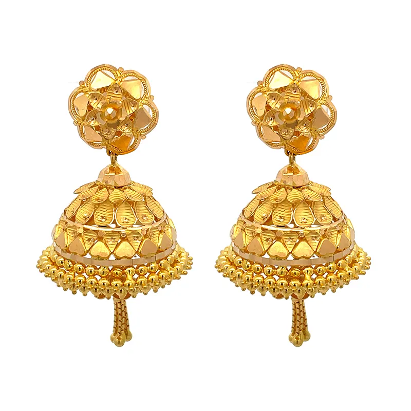 Two-in-one Golden Bell Earrings