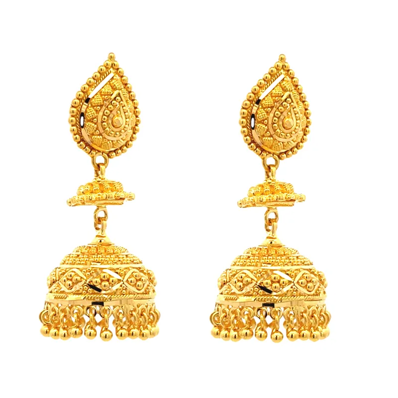 22K Gold Jhumka Earrings