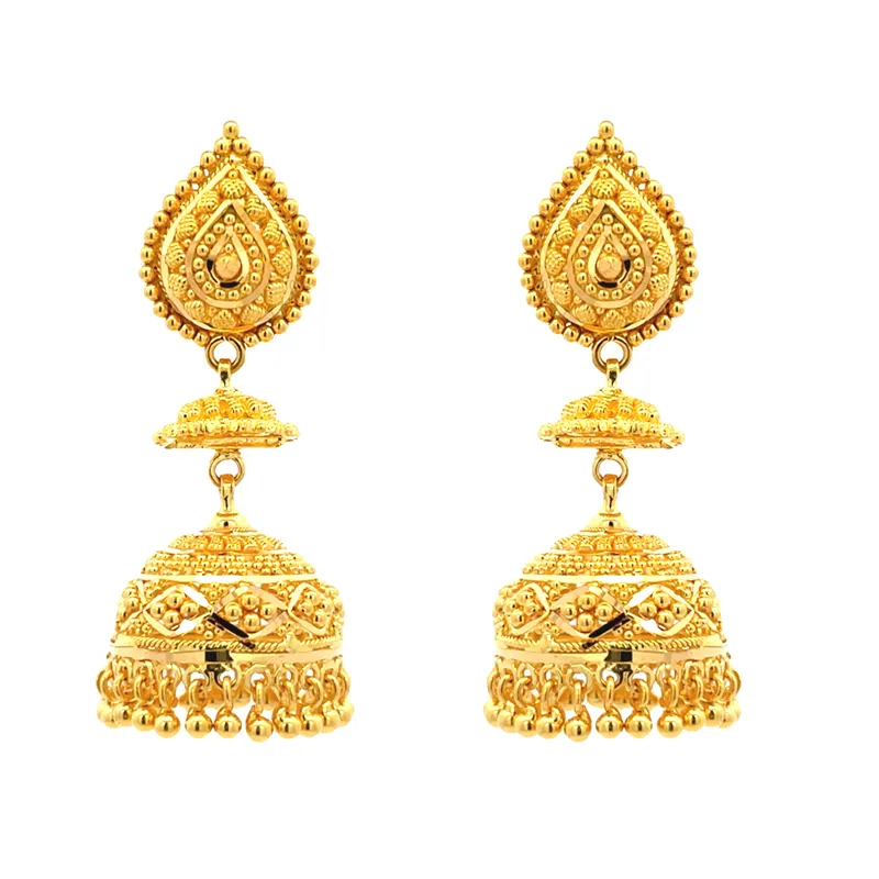 22K Gold Jhumka Earrings