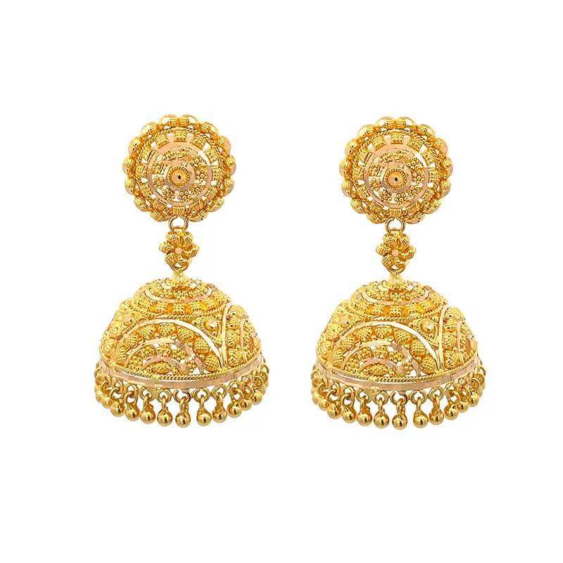 22K Yellow Gold Jhumka Earrings