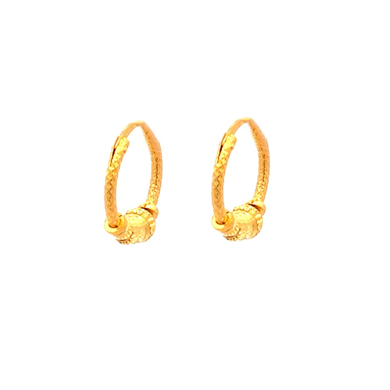 Elegant Gold Hoop Earrings - 15 mm