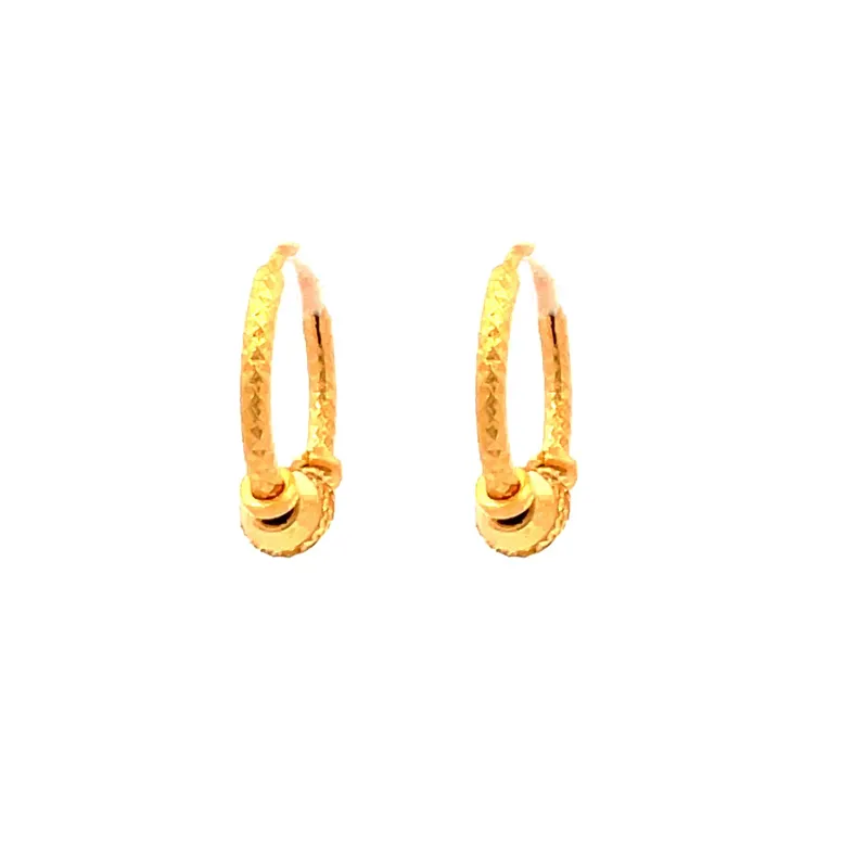 Elegant Gold Hoop Earrings - 15 mm