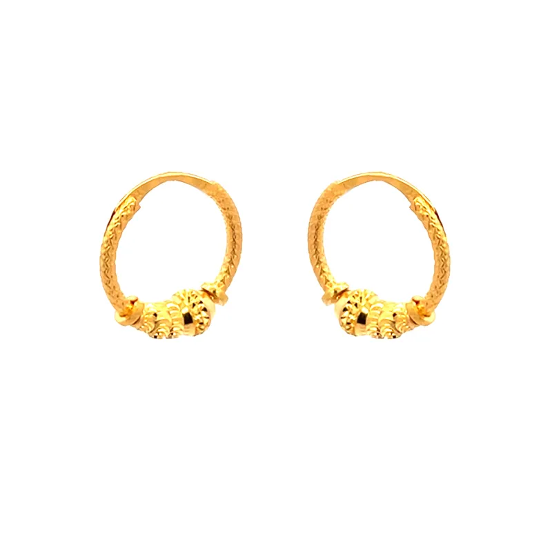 Elegant Gold Hoop Earrings - 15 mm