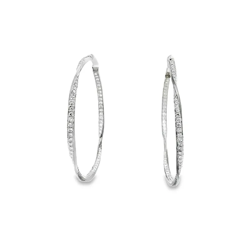 Elegant Diamond Hoop Earrings