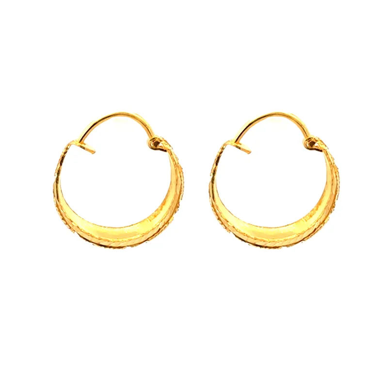 22K Yellow Gold Huggies - 13 mm