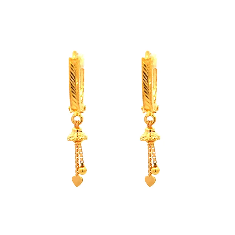 22K Gold Clip type (Bali) Earrings