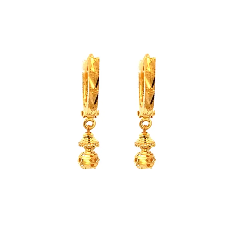 22K Gold Clip type (Bali) Earrings