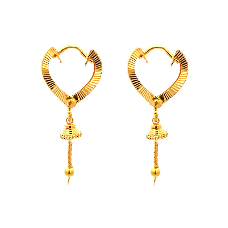 22K Gold Clip type (Bali) Earrings