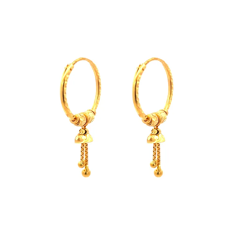 Elegant Gold Hoop Earring - 18 mm