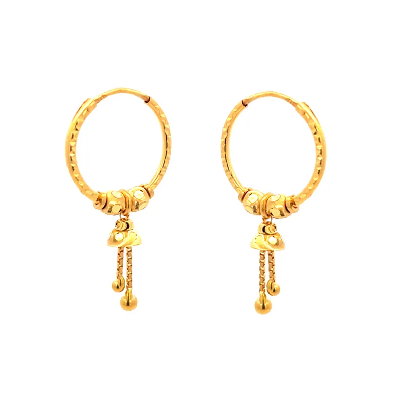 Elegant Gold Hoop Earring - 18 mm