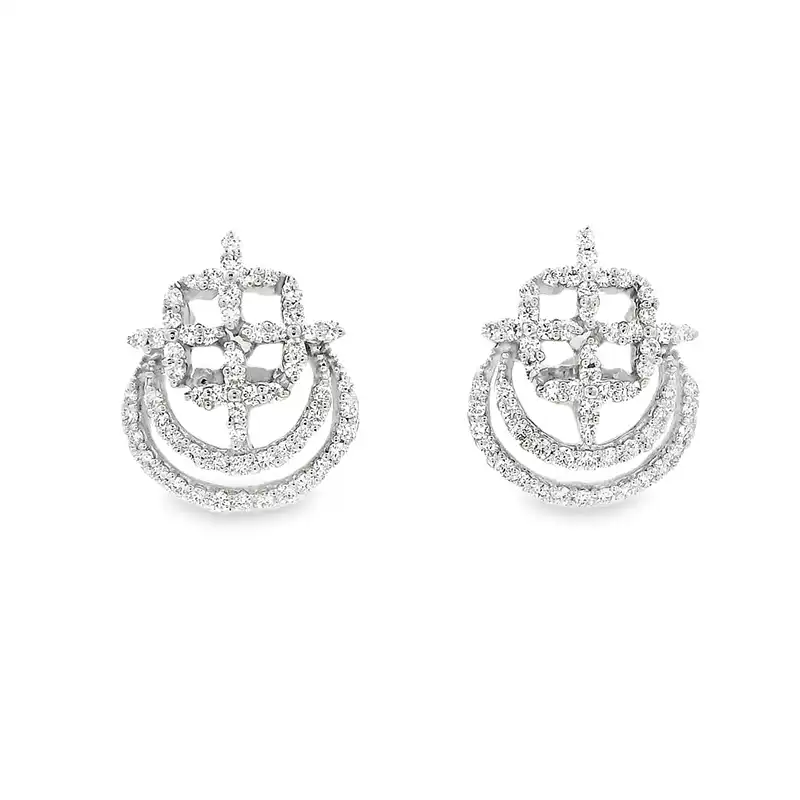 White Gold Diamond Stud Earrings