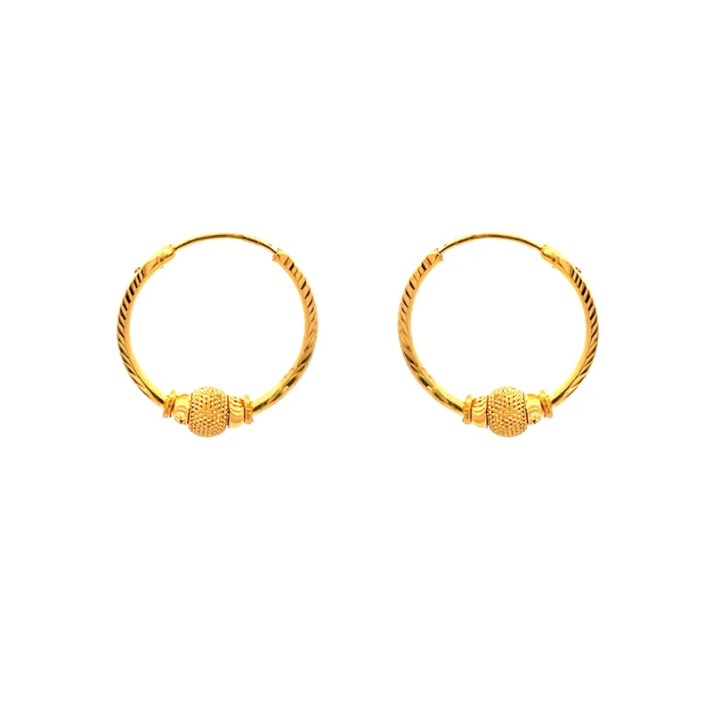 22K Gold Clip type (Bali) Earrings