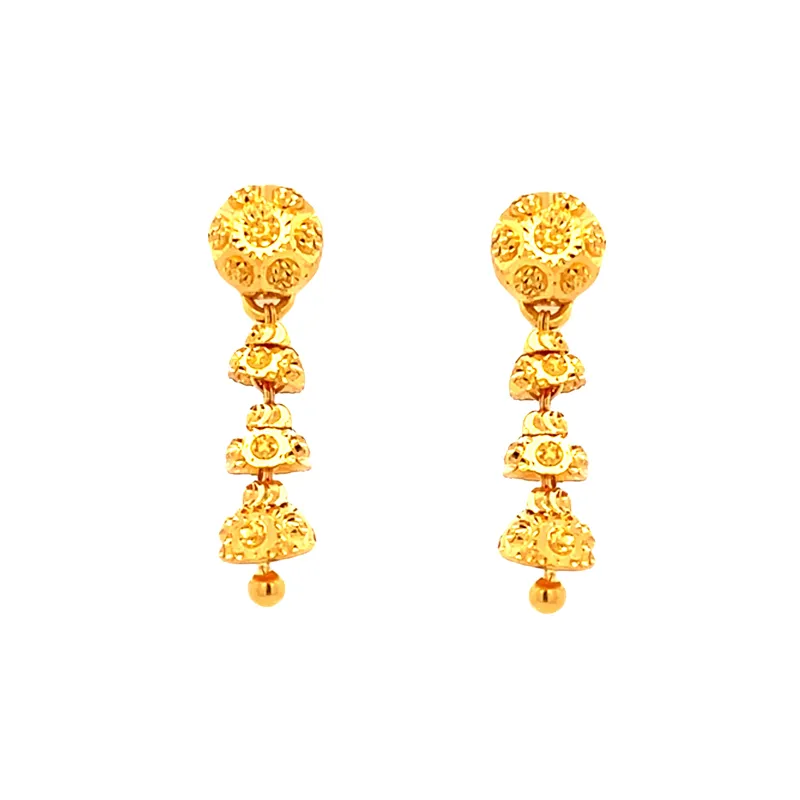 22K Gold Hanging Earrings