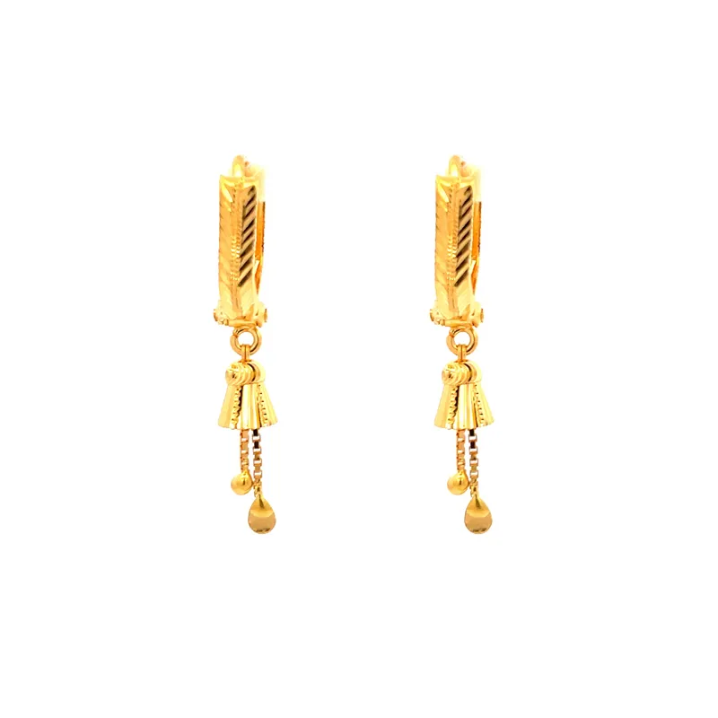 22K Gold Clip type (Bali) Earrings