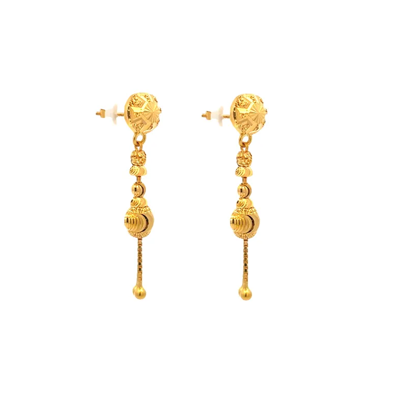 22K Gold Hanging Earrings