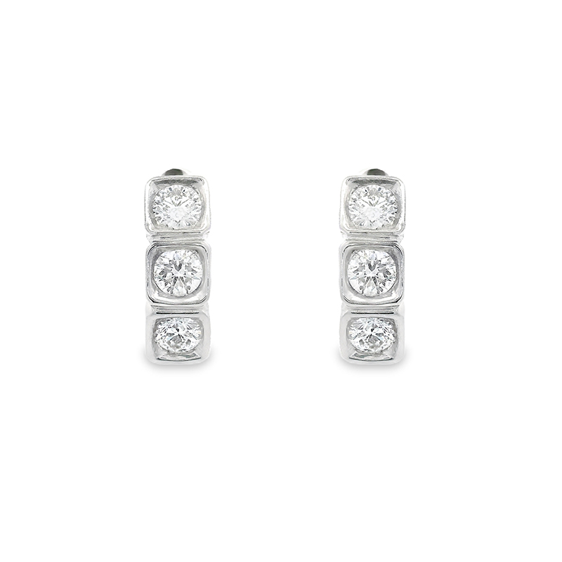 18K Gold Diamond Earrings