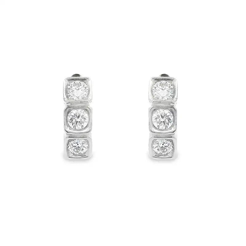 18K Gold Diamond Earrings