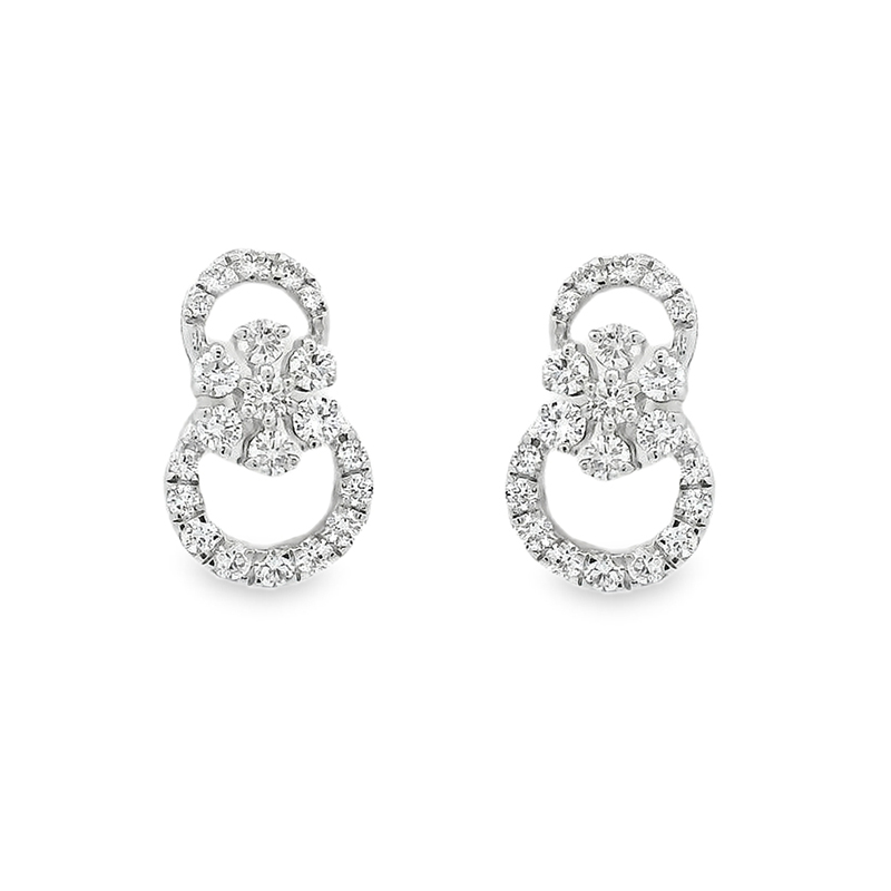 White Gold Diamond Stud Earrings