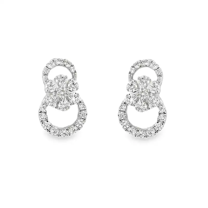 White Gold Diamond Stud Earrings