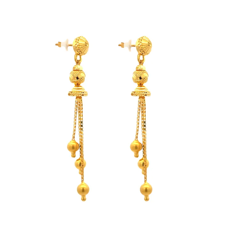 22K Gold Hanging Earrings